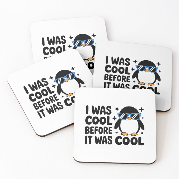 Item preview, I Was Cool Before It Was Cool! Cute Penguin Pun designed and sold by PMCreative.
