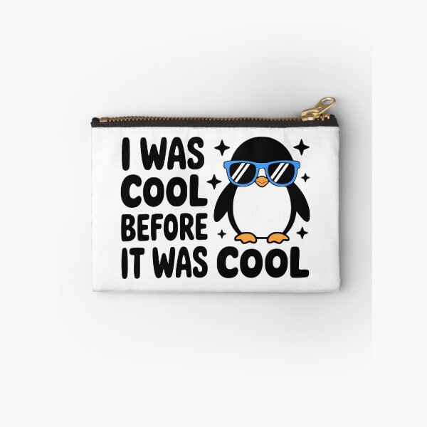 Item preview, I Was Cool Before It Was Cool! Cute Penguin Pun designed and sold by PMCreative.