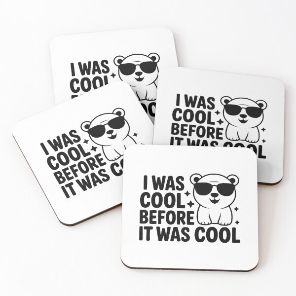 Item preview, I Was Cool Before It Was Cool! Cute Polar Bear Pun designed and sold by PMCreative.