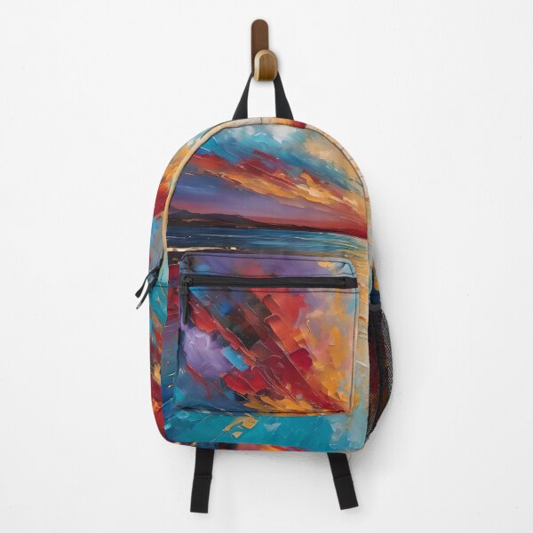 Item preview, Vivid Sunset Over Water Abstract Painting designed and sold by ColorMotionArt.