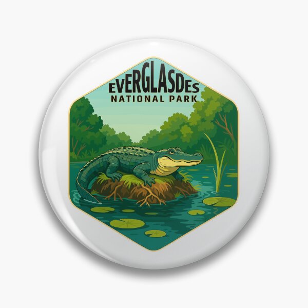 Item preview, Everglades National Park Retro Swamp Wildlife Sticker designed and sold by Ismeal Von.