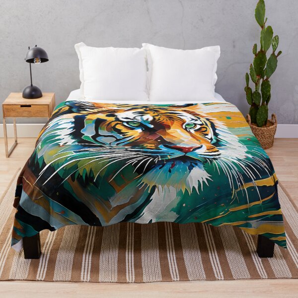 Item preview, Dynamic Tiger in Colorful Abstract Motion designed and sold by ColorMotionArt.