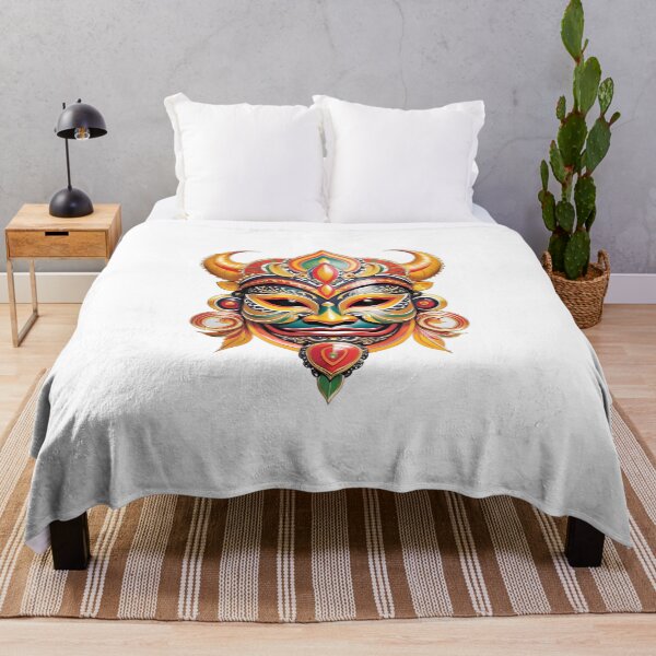 Item preview, Raksha Demon Mask Art – Tribal Sri Lanka Heritage Tee designed and sold by nuwinnk.