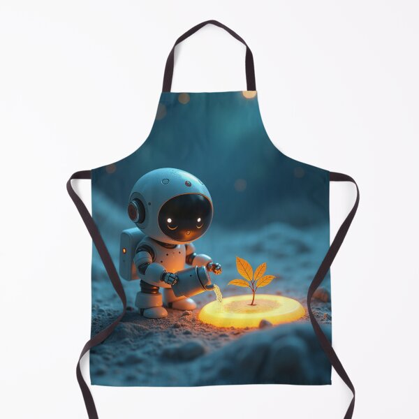 Item preview, Lonely Robot Watering a Star Plant designed and sold by Valora and Fern.