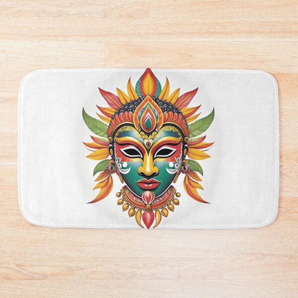 Item preview, Traditional Raksha Mask Tee – Vibrant Sri Lanka Design designed and sold by nuwinnk.