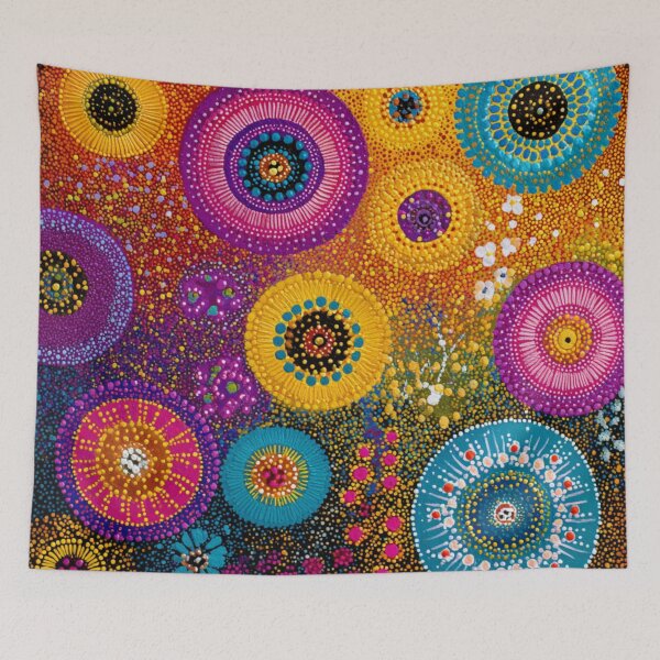 Item preview, Aboriginal Inspired Dot Art - Summer Time designed and sold by GrinGalore.