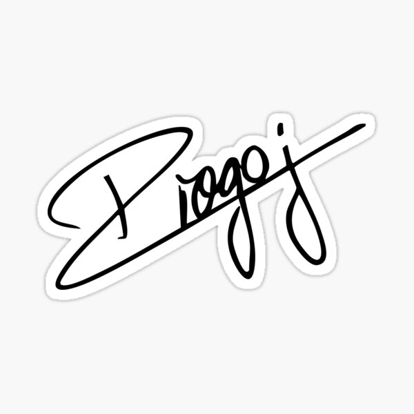 Item preview, Diogo Jota signature black color designed and sold by FineArrayDesign.