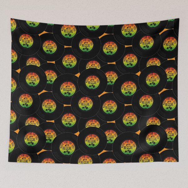 Item preview, Reggae Music Vinyl LPs Pattern designed and sold by HotHibiscus.