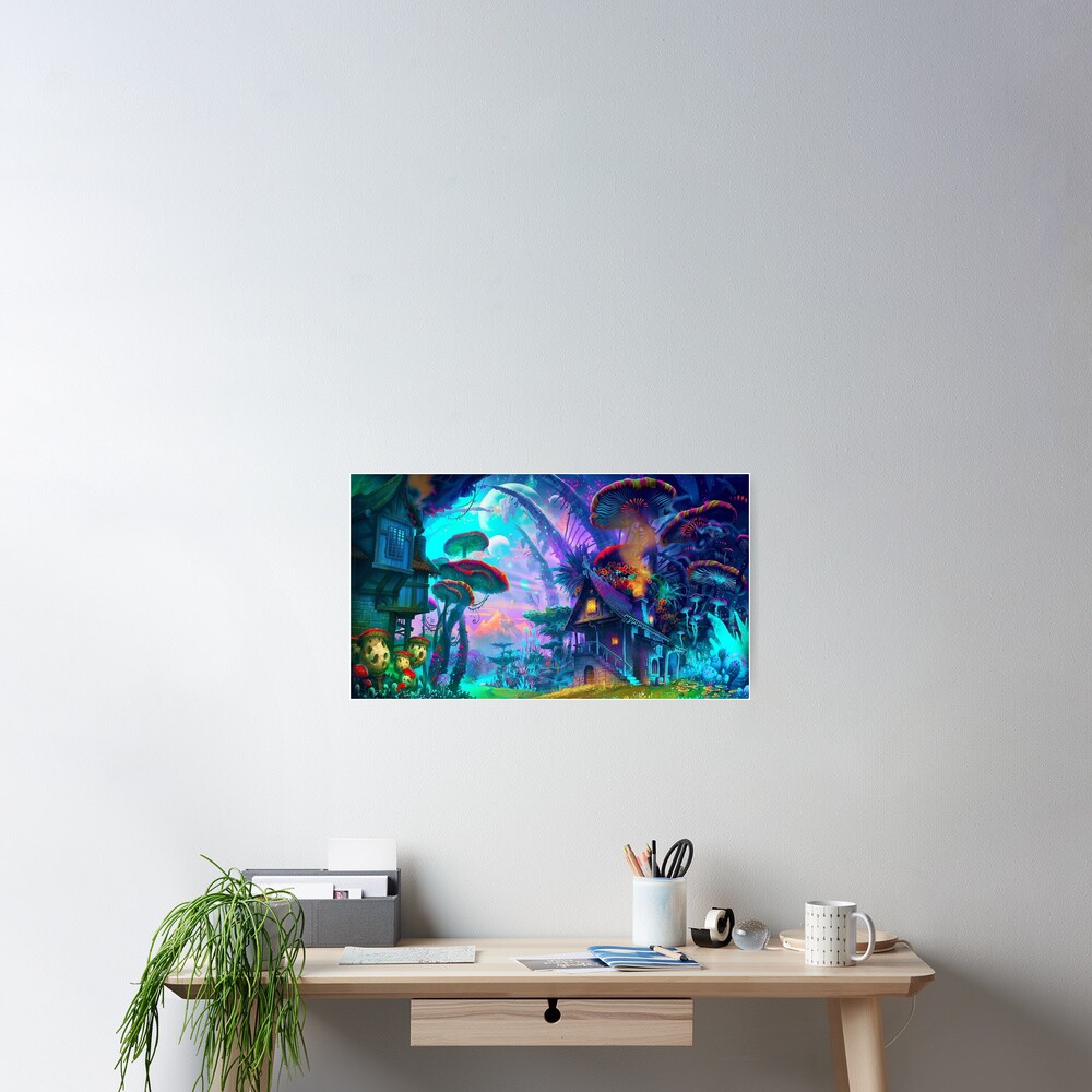 Psychedelic (Blue) Poster
