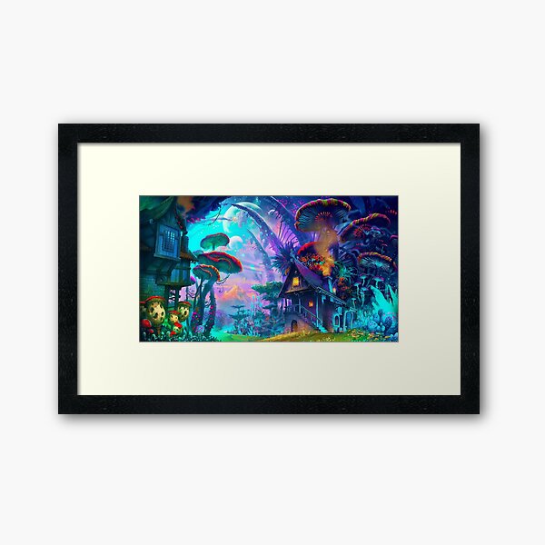 Psychedelic (Blue) Framed Art Print
