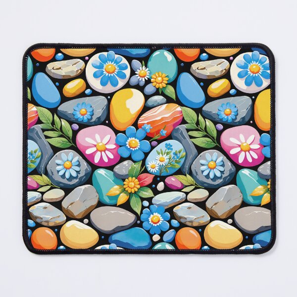 Item preview, Painted River Rocks Floral With Wildflowers Rocks And Pebbles designed and sold by CarrollGene.