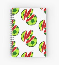 Funny Water-Melon Soccer Football Summer T-Shirt Spiral Notebook