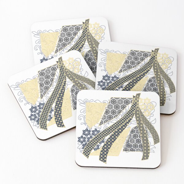 Item preview, Ribbon Mix Pattern Golden Denim designed and sold by urrin DESIGN.