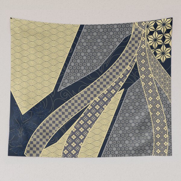 Item preview, Ribbon Mix Pattern Golden Denim designed and sold by urrin DESIGN.