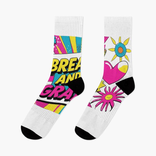 Item preview, Breathe and Be Grateful – Neon Pop Comic Affirmation designed and sold by MantraVisual.
