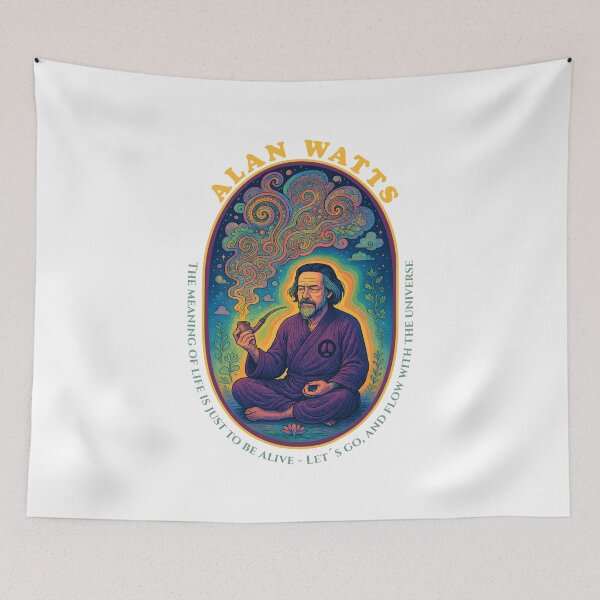 Item preview, Alan Watts – The Psychedelic Philosopher in Stillness designed and sold by Boogosh.