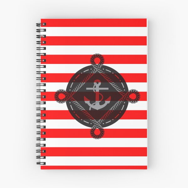 Item preview, Mediterranean Anchor & Red Tripes Nautical Ropes – Classic Maritime Design for Sea Lovers & Coastal Living designed and sold by paulo silveira.