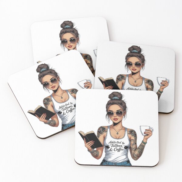 Item preview, Addicted to Tattoos & Coffee designed and sold by NerdyRunner.