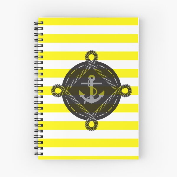 Item preview, Mediterranean Anchor & Yellow Tripes Nautical Ropes – Classic Maritime Design for Sea Lovers & Coastal Living designed and sold by paulo silveira.