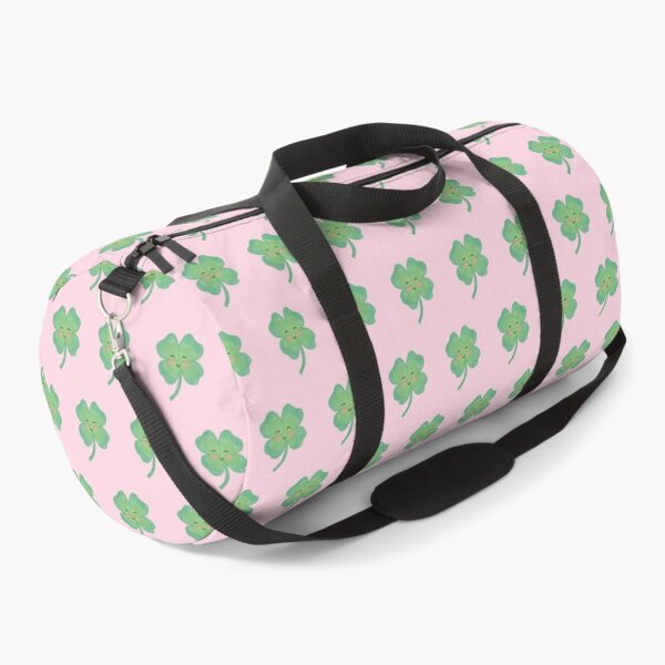 Item preview, happy smiling cute four leaf clover pattern designed and sold by winterpumpkin.