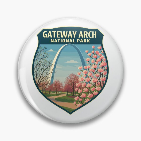 Item preview, Gateway Arch National Park Retro Sticker designed and sold by Ismeal Von.