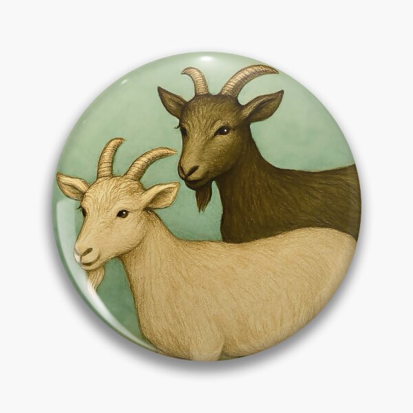 Item preview, Two goats: one black, one white designed and sold by Steffani Lehmann.