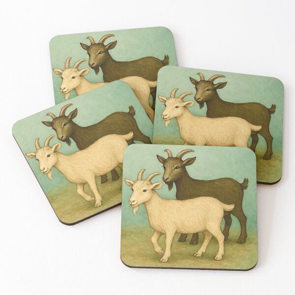 Item preview, Two goats: one black, one white designed and sold by Steffani Lehmann.
