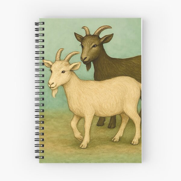 Item preview, Two goats: one black, one white designed and sold by Steffani Lehmann.