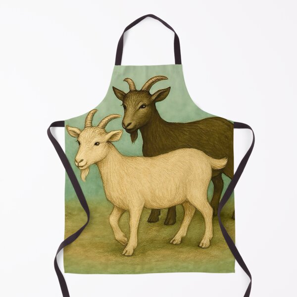 Item preview, Two goats: one black, one white designed and sold by Steffani Lehmann.