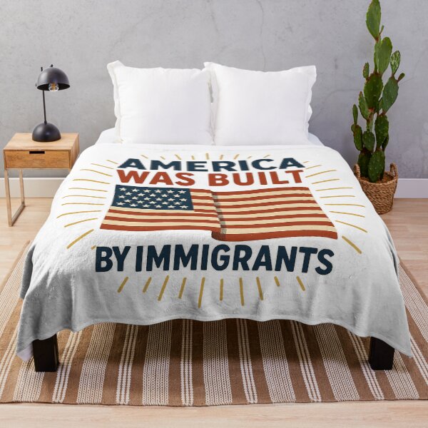 Item preview, America Was Built By Immigrants designed and sold by Clinomania Art.