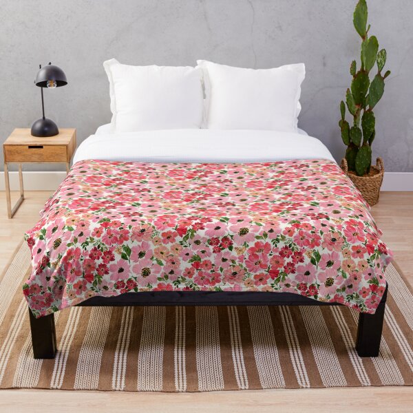Artikelvorschau, Rosa Rot Koralle und Gelb Üppiger Blumengarten Elfenbein Neutral entworfen und verkauft von JasmineGDesigns.