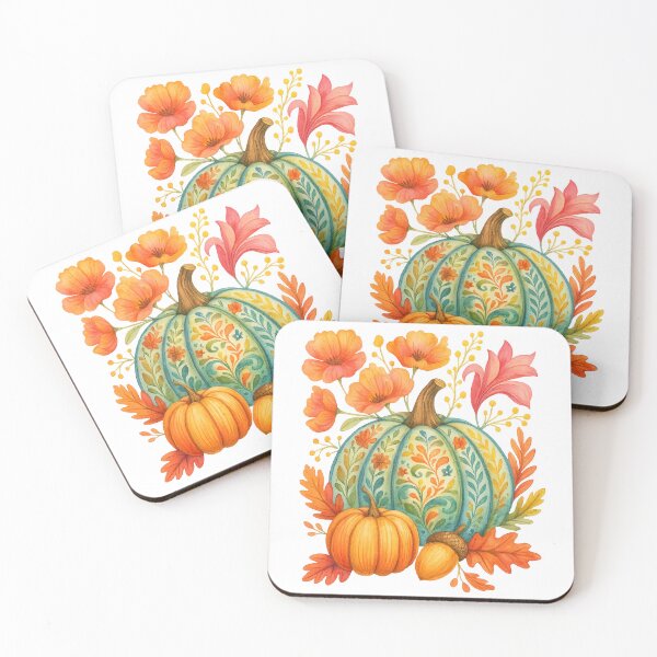 Item preview, Floral Pumpkin Autumn Harvest designed and sold by Clinomania Art.