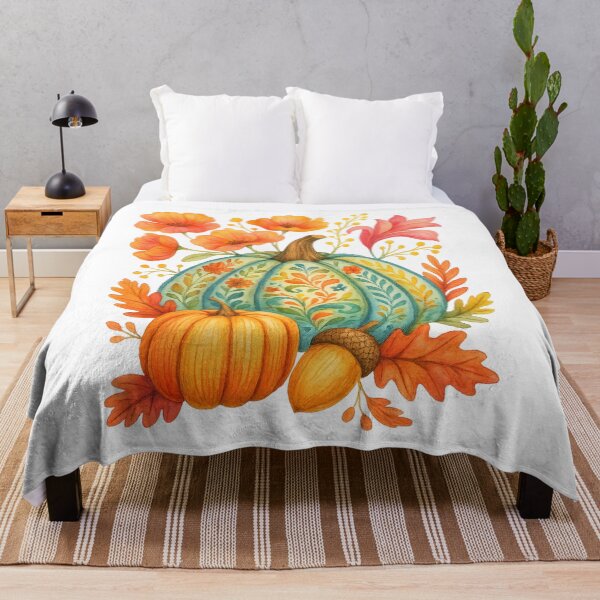 Item preview, Floral Pumpkin Autumn Harvest designed and sold by Clinomania Art.