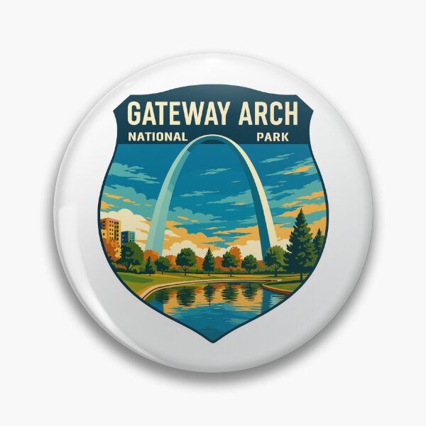 Item preview, Gateway Arch National Park Retro Sticker designed and sold by Ismeal Von.