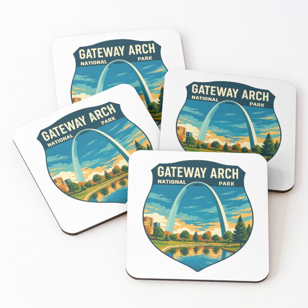 Item preview, Gateway Arch National Park Retro Sticker designed and sold by Ismeal Von.
