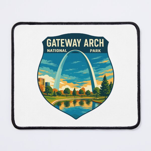 Item preview, Gateway Arch National Park Retro Sticker designed and sold by Ismeal Von.