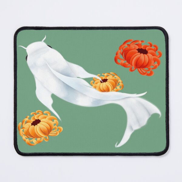 Item preview, Ghost Koi & Chrysanthemums designed and sold by kuronekoinkllc.
