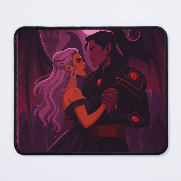 Item preview, Nesta and Cassian Dance – ACOTAR Night Court Fantasy Art designed and sold by luckygirllib.