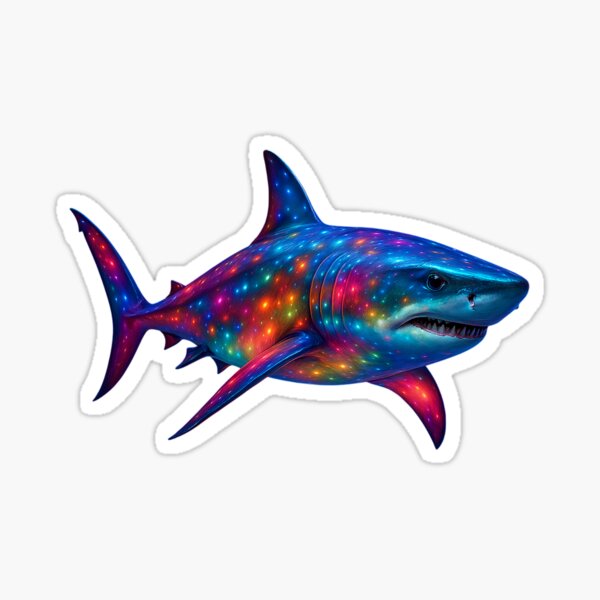 Item preview, Colorful Sparkling Shark designed and sold by GloriousArtSKD.