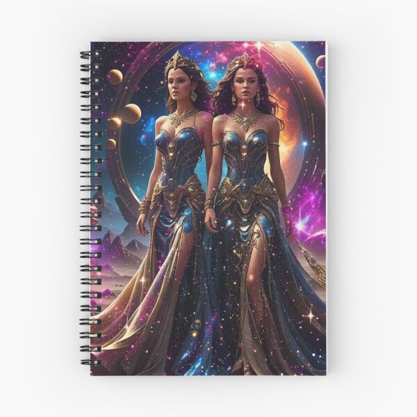 Item preview, Celestial Gemini Twins: Stardust Sisters of the Cosmic Galaxy designed and sold by highvibz72.