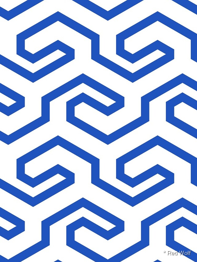 Thumbnail 4 of 4, iPhone Case, Geometric Pattern: Key Hook: Blue designed and sold by redwolfoz.