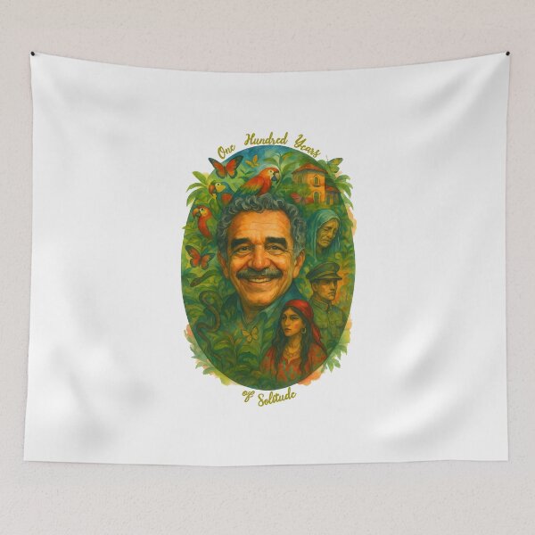 Item preview, Gabriel Garcia Marquez – 100 Years of Solitude – Watercolor Portrait designed and sold by Boogosh.