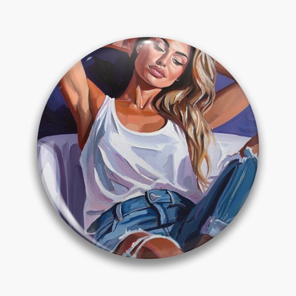 Item preview, Painting art of a woman reclining on a chair modern art designed and sold by Vintage Designs +.