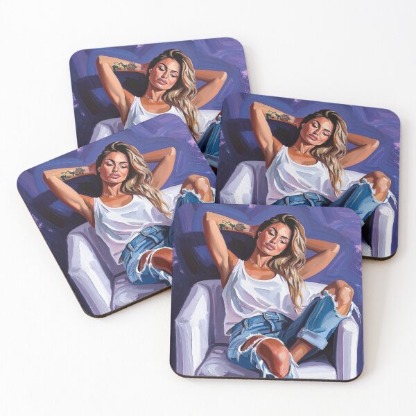 Item preview, Painting art of a woman reclining on a chair modern art designed and sold by Vintage Designs +.
