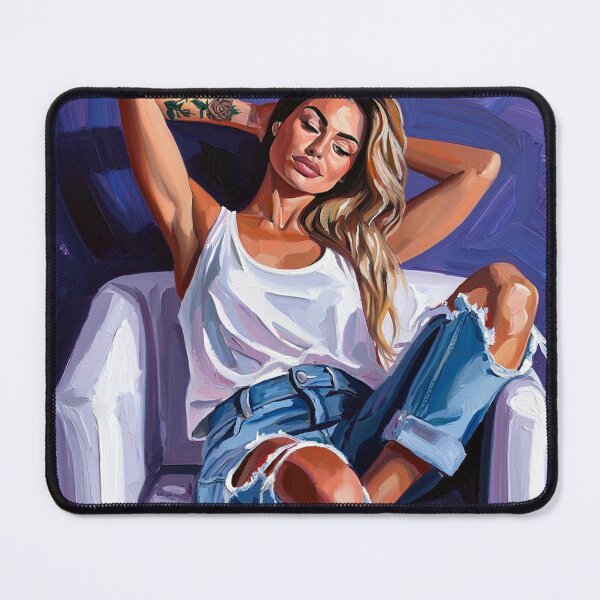 Item preview, Painting art of a woman reclining on a chair modern art designed and sold by Vintage Designs +.