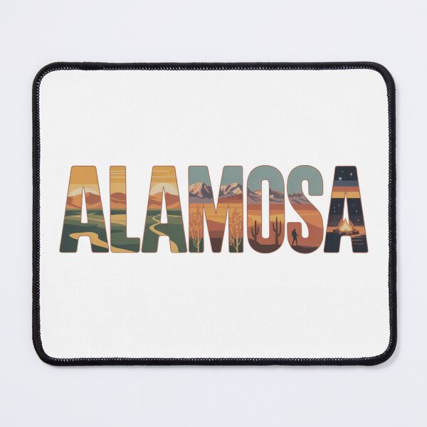 Item preview, Alamosa Colorado Retro Lettering – Desert, Dunes & Mountains Travel Art Design designed and sold by CircinusStore.