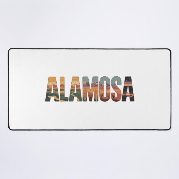 Item preview, Alamosa Colorado Retro Lettering – Desert, Dunes & Mountains Travel Art Design designed and sold by CircinusStore.