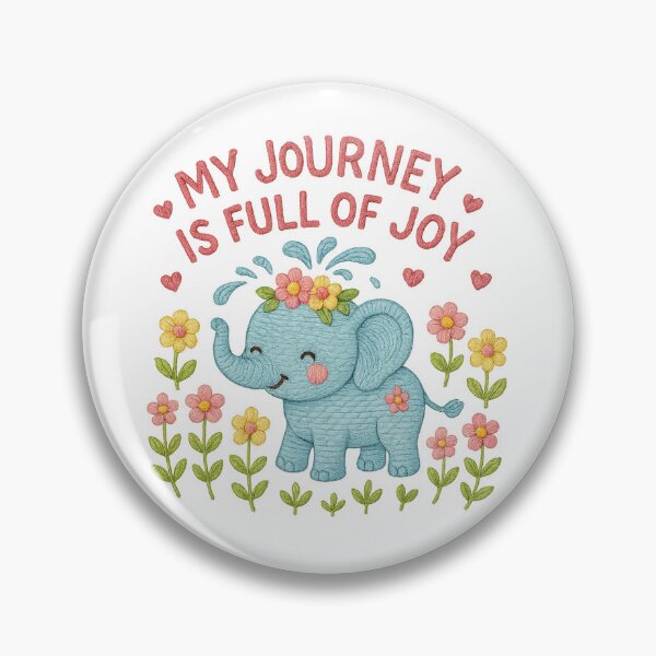 Item preview, Cute Embroidered Baby Elephant – Joyful Journey Pastel T-Shirt Design designed and sold by HAFIZ-DP.