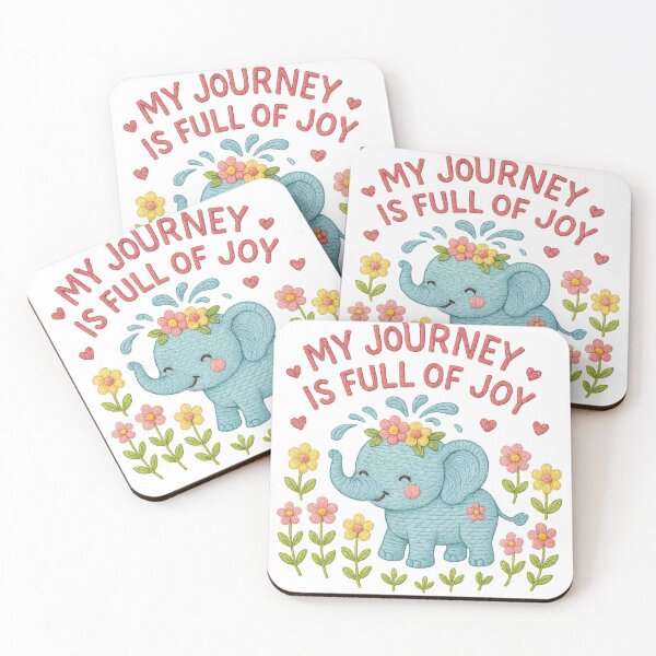 Item preview, Cute Embroidered Baby Elephant – Joyful Journey Pastel T-Shirt Design designed and sold by HAFIZ-DP.
