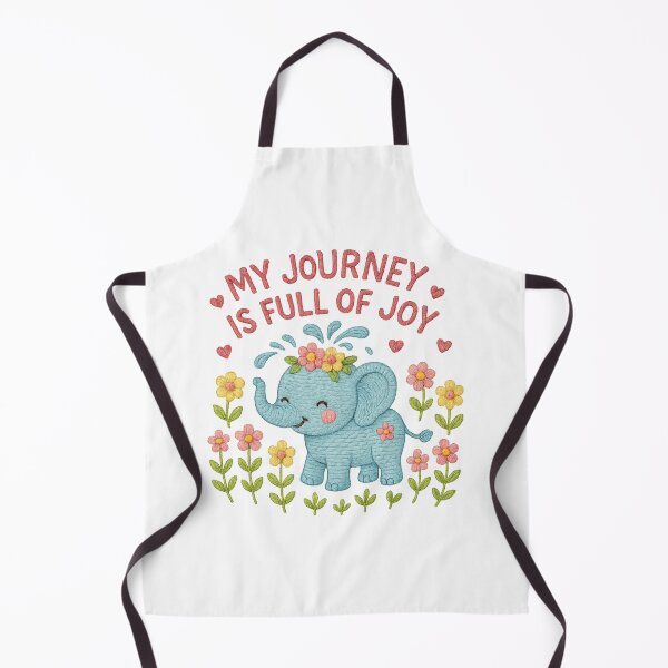 Item preview, Cute Embroidered Baby Elephant – Joyful Journey Pastel T-Shirt Design designed and sold by HAFIZ-DP.
